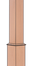 Wood Box Newel for Railing
