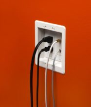 Recessed Electrical Media Box Plug-Ins