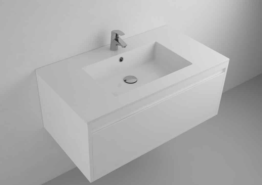 White Rectangle Ceramic Sink