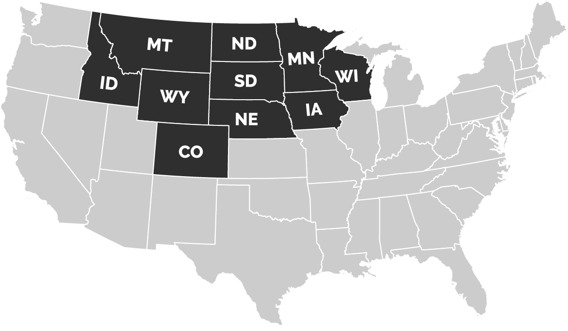 States We Serve Usa Map New